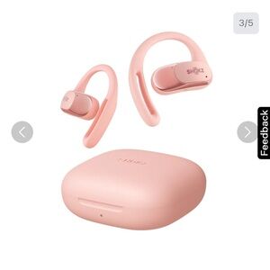 Shokz openfit air bone conducting earbuds in pink